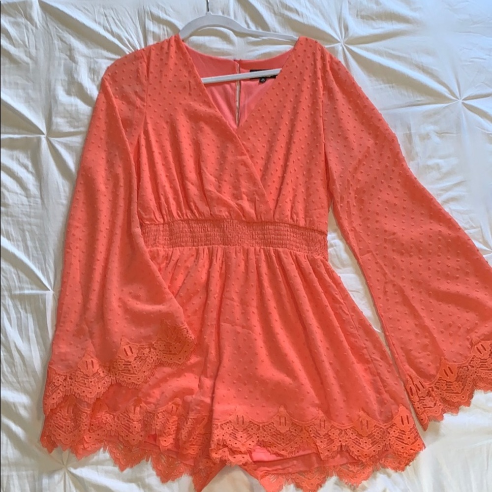 Coral Lulu’s Romper